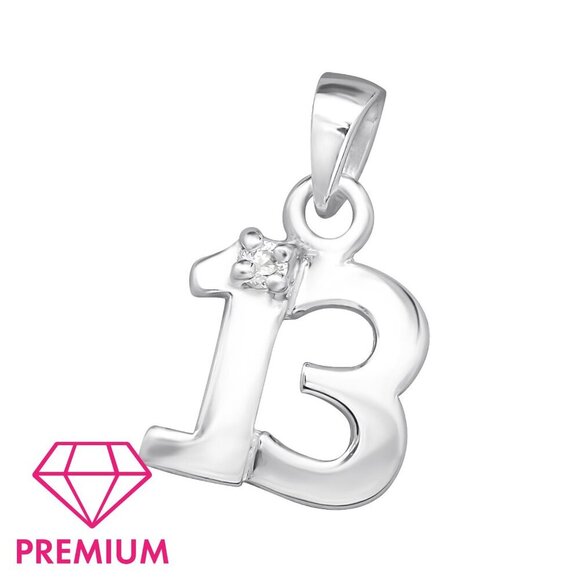 Sterling Silver Pendant Number 13​ - Picture 1 of 1